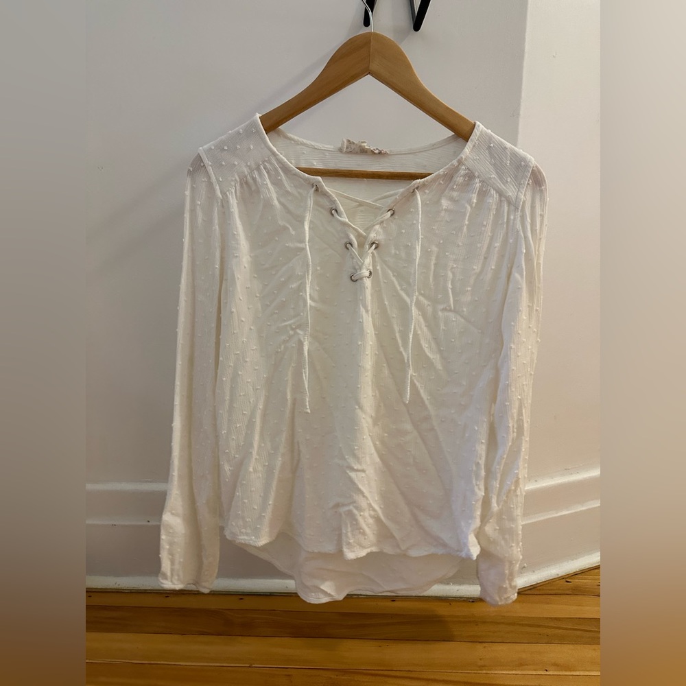Formal White V-Neck Shirt